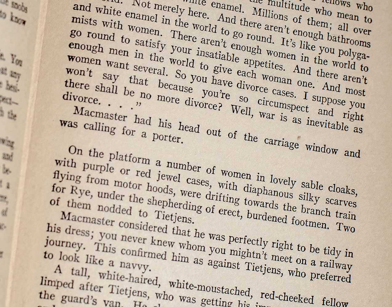 Some Do Not, No More Parades, A Man Could Stand Up and Last Post.