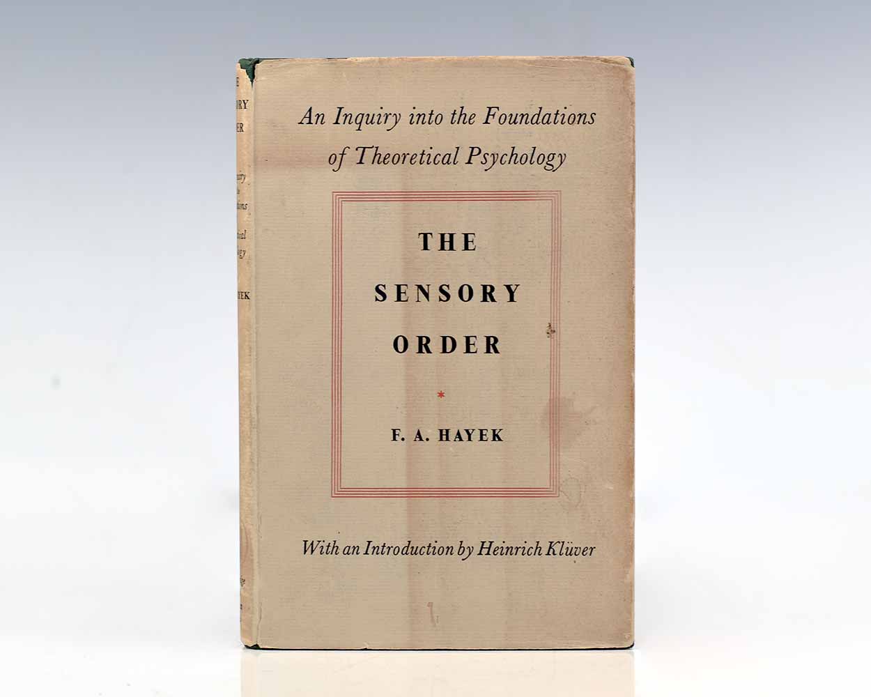 The Sensory Order. An Inquiry Into the Foundations of Theoretical Psychology.