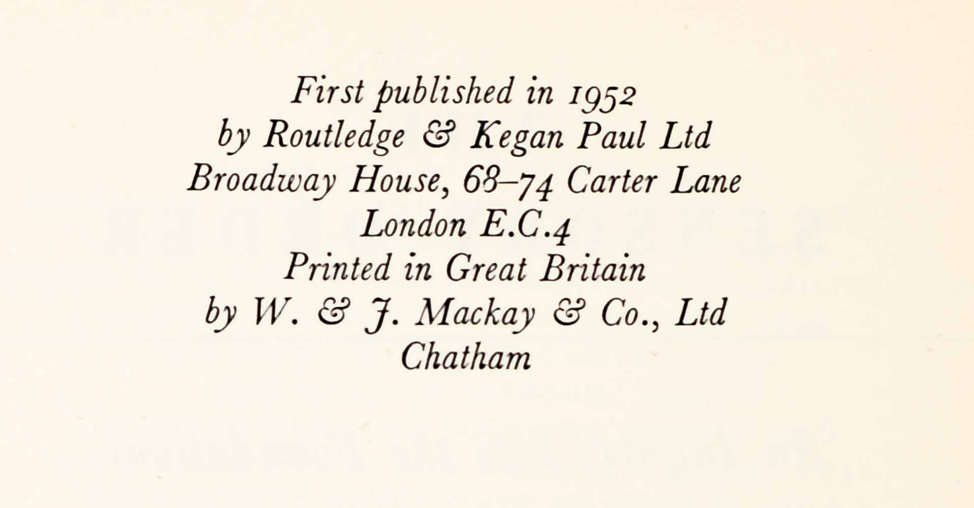 The Sensory Order. An Inquiry Into the Foundations of Theoretical Psychology.