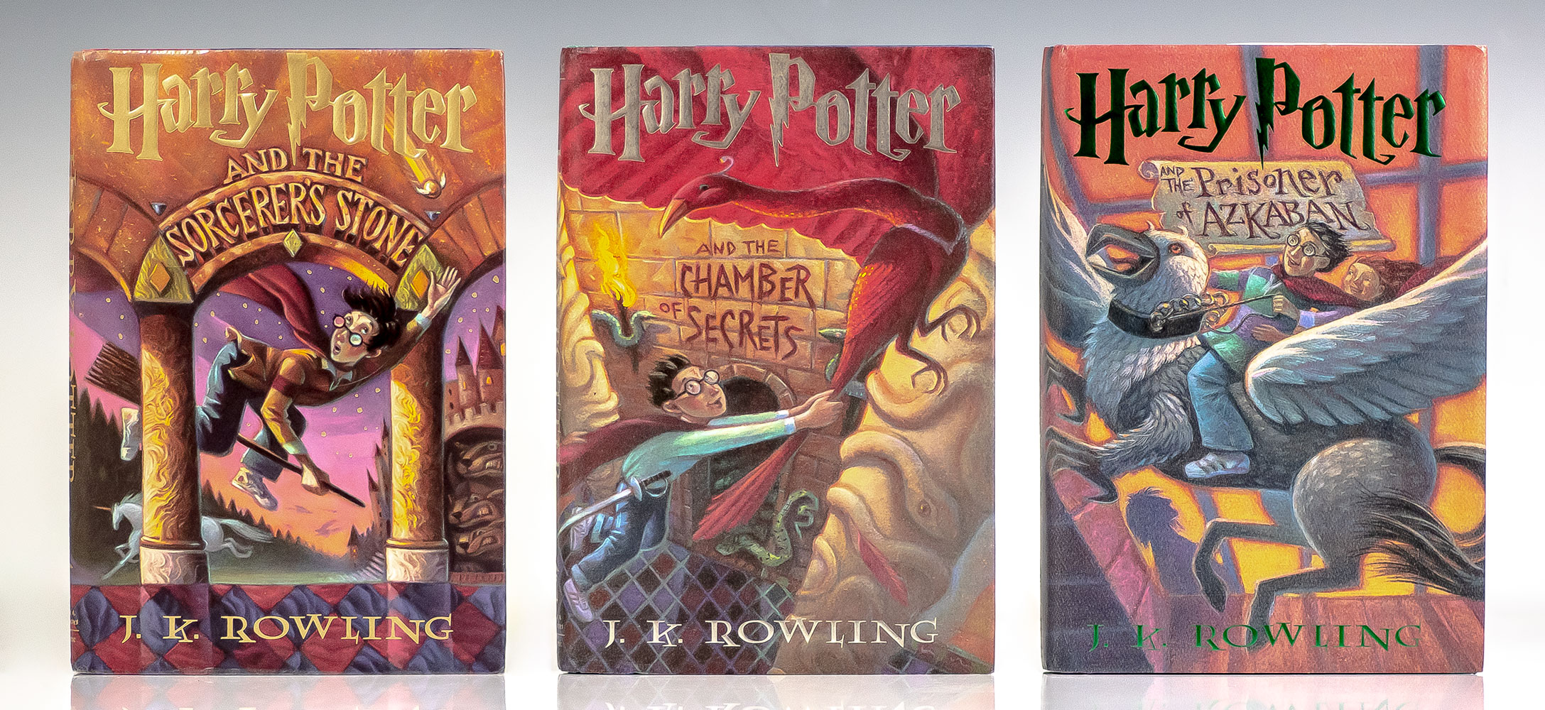 Harry Potter Series: Harry Potter and the Sorcerer's Stone, Chamber of Secrets, Prisoner of Azkaban, Goblet of Fire, Order of the Phoenix, The Half-Blood Prince, and The Deathly Hallows.