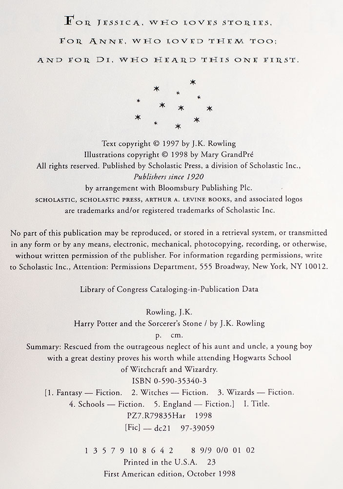 Harry Potter Series: Harry Potter and the Sorcerer's Stone, Chamber of Secrets, Prisoner of Azkaban, Goblet of Fire, Order of the Phoenix, The Half-Blood Prince, and The Deathly Hallows.