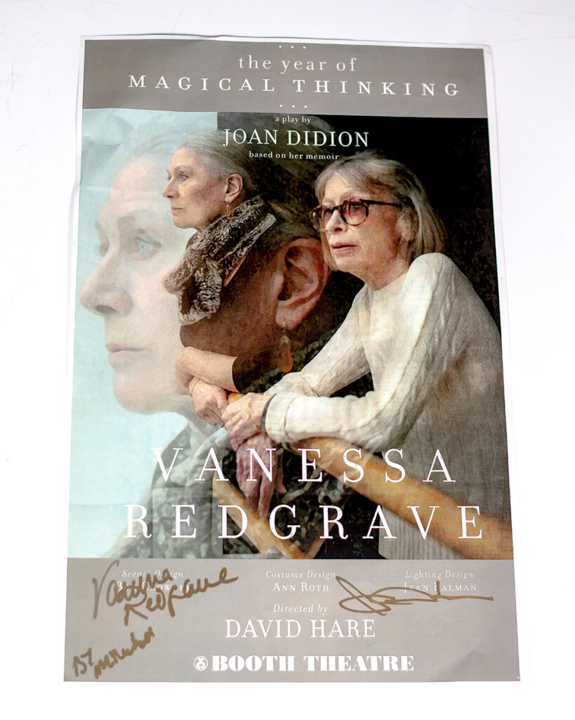 The Year of Magical Thinking: A Play by Joan Didion Signed Theatrical Poster.