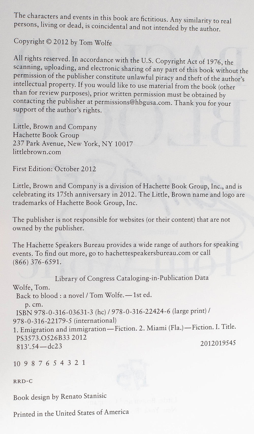 Back To Blood: A Novel.