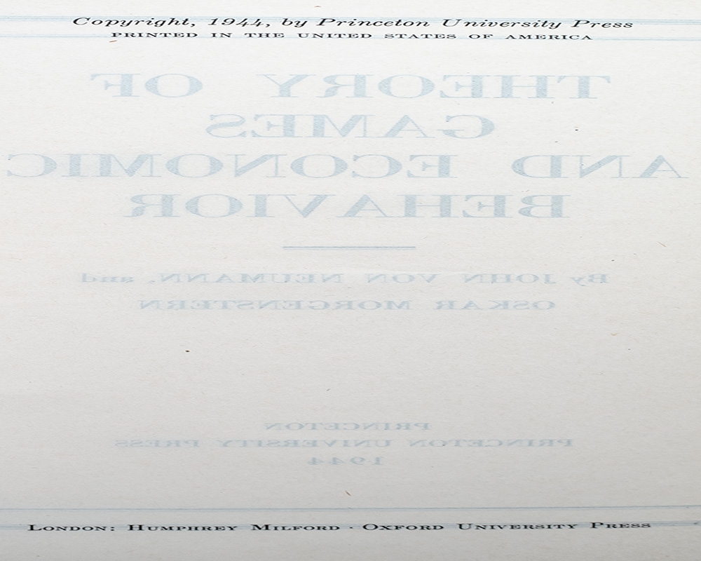 Theory of Games and Economic Behavior.