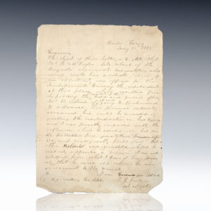 Stonewall Jackson Autographed Letter Signed.