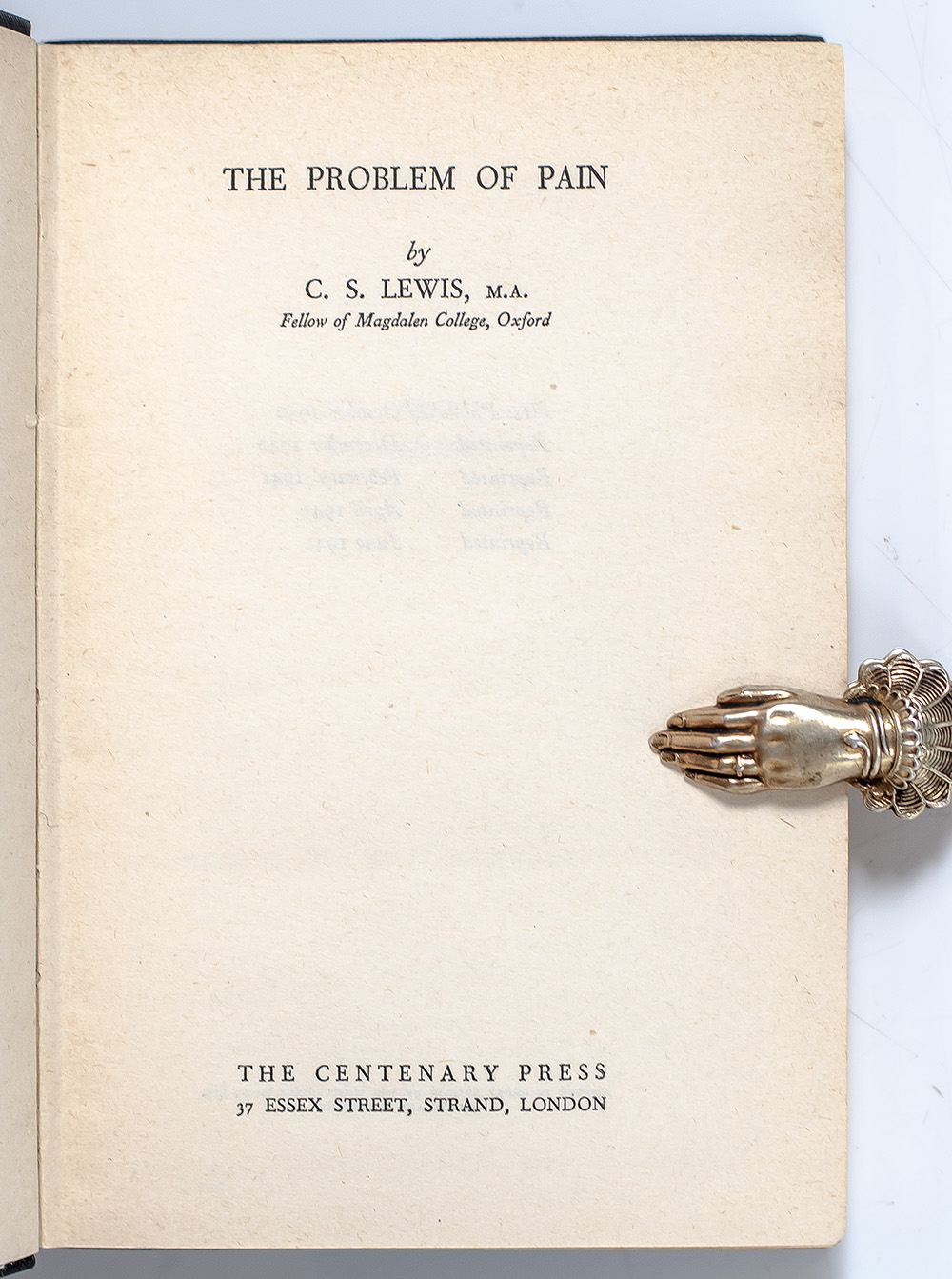 The Problem of Pain.