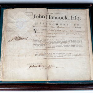 John Hancock Military Commision Signed as Governor of Massachusetts.