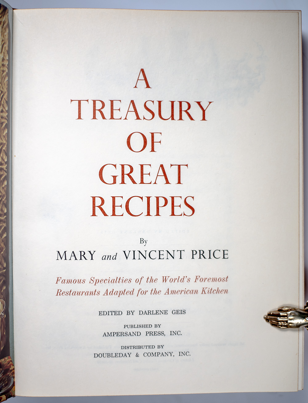 A Treasury of Great Recipes.