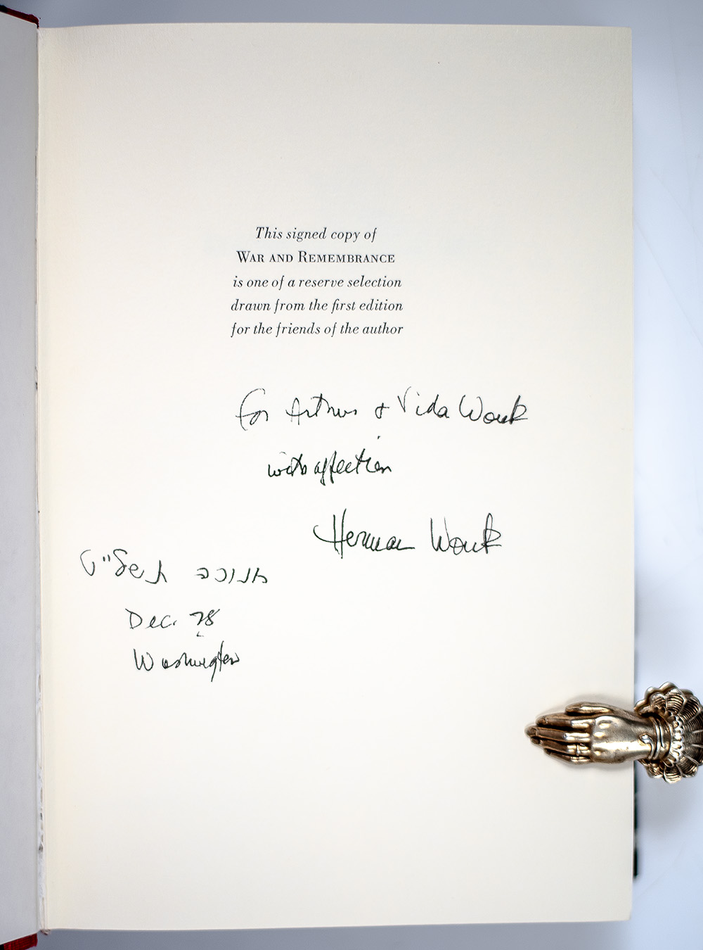 War and Remembrance.