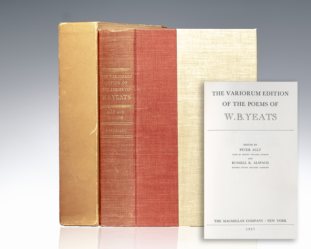 The Variorum Edition of the Poems of W.B. Yeats.