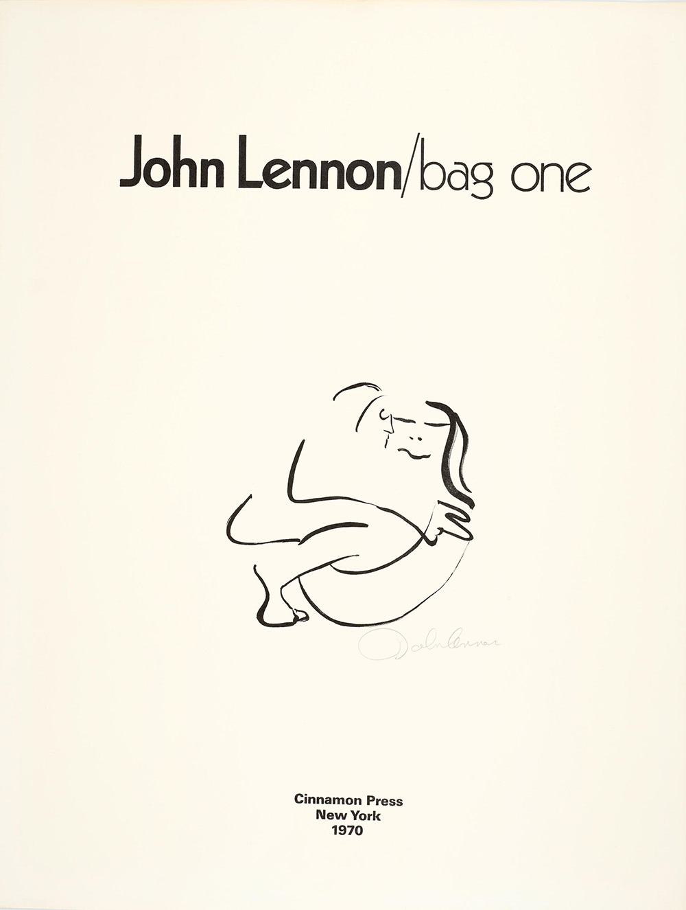 John Lennon Signed “Bag One” Lithograph.