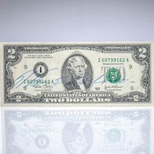 Warren Buffett Signed Two Dollar Bill.