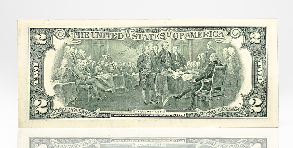 Warren Buffett Signed Two Dollar Bill.