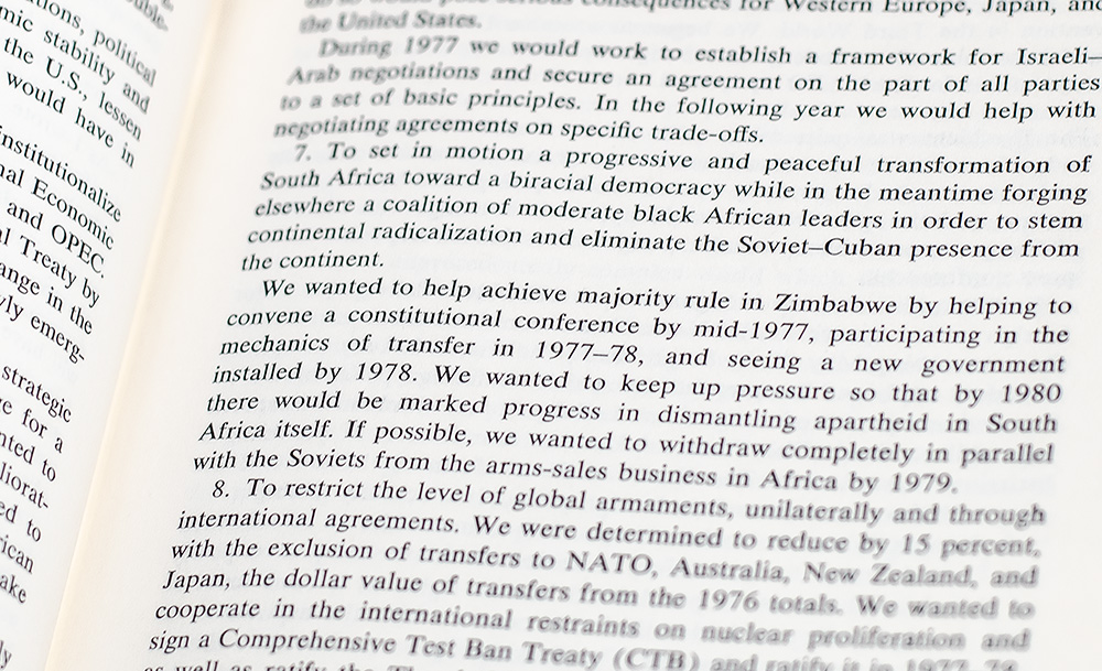 Power and Principle: Memoirs of the National Security Adviser 1977-1981.
