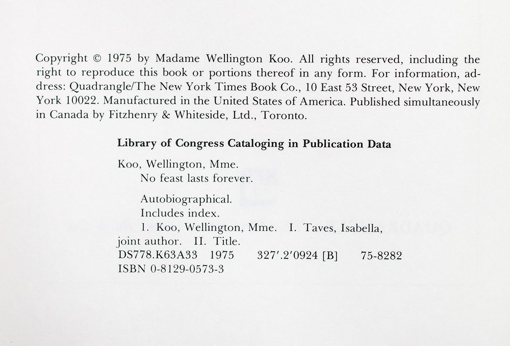 No Feast Lasts Forever.