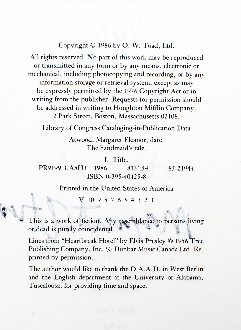 The Handmaid's Tale.