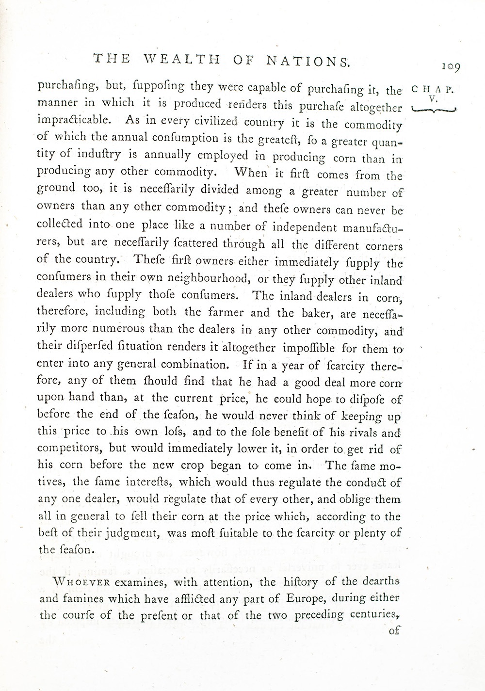 An Inquiry into the Nature and Causes of the Wealth of Nations.