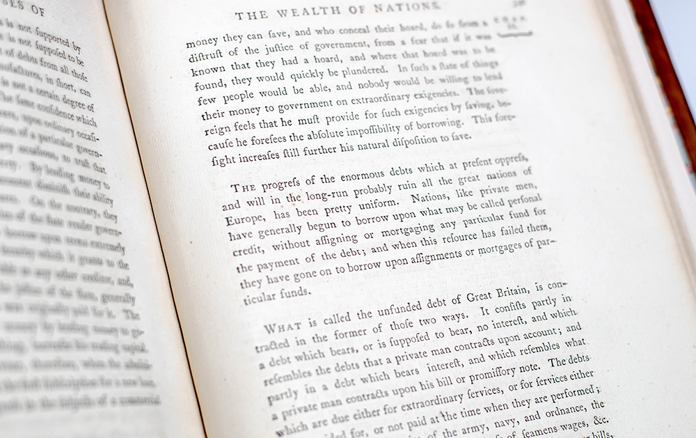 An Inquiry into the Nature and Causes of the Wealth of Nations.