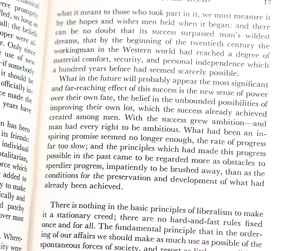 The Road to Serfdom.