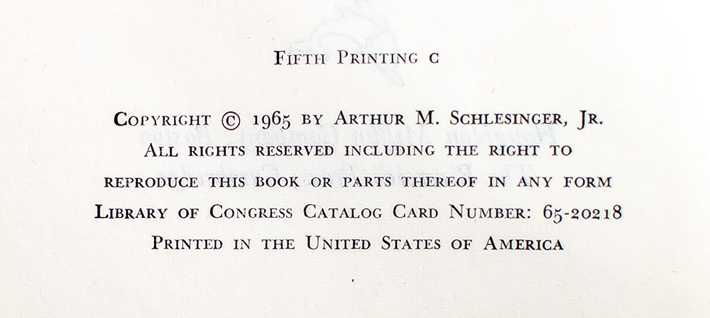A Thousand Days: John F. Kennedy In the White House.
