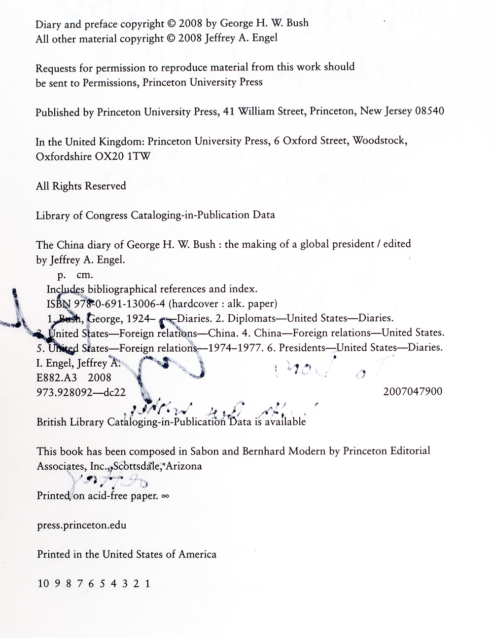 The China Diary of George H. W. Bush: The Making of a Global President.