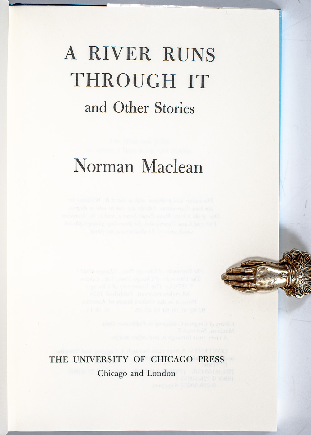 A River Runs Through It and Other Stories.