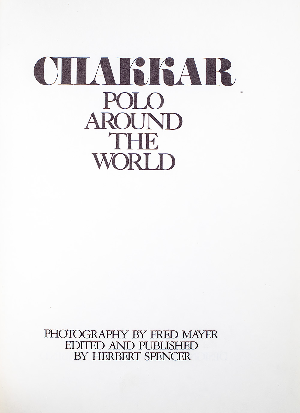 Chakkar: Polo Around the World.