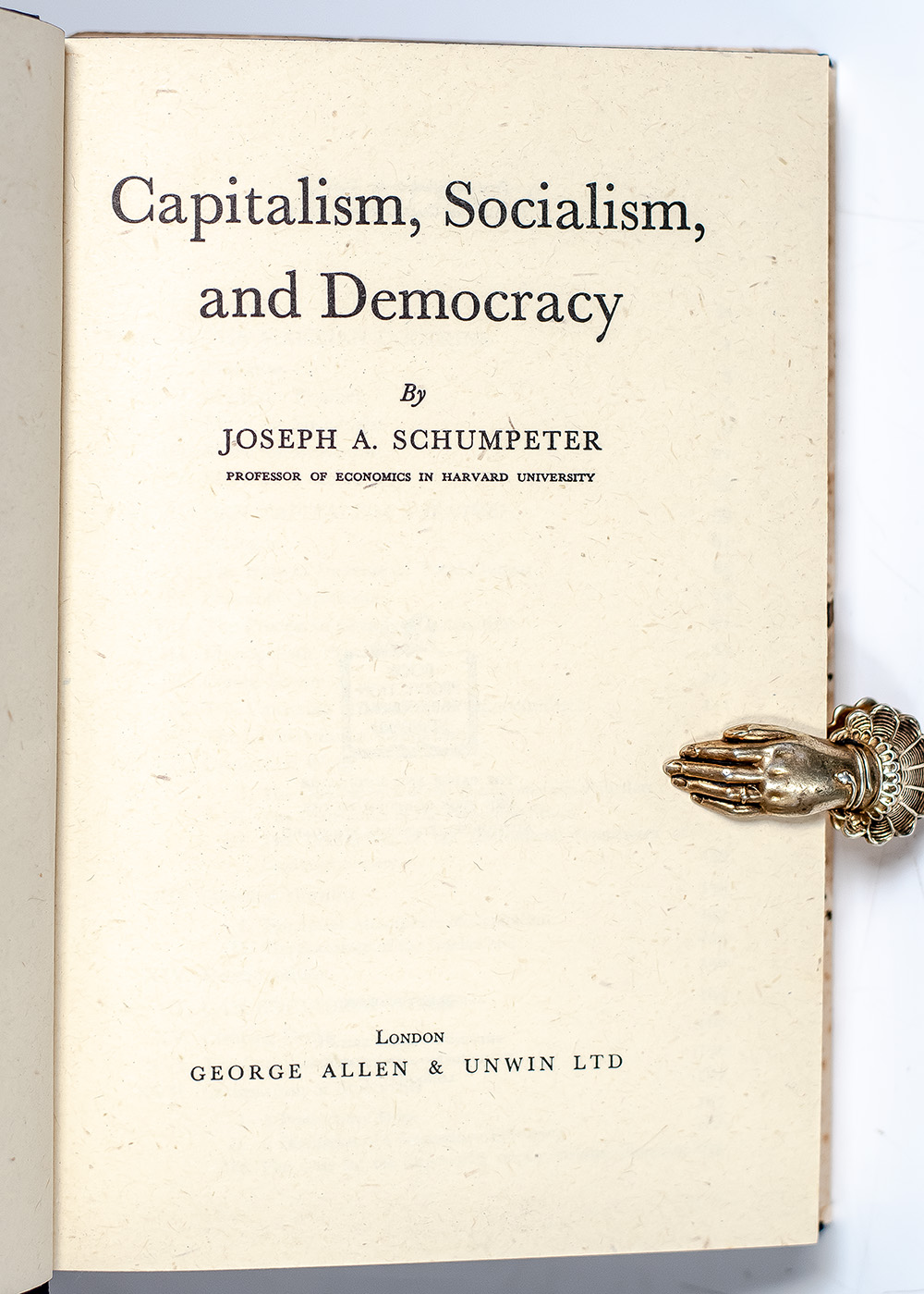 Capitalism, Socialism and Democracy.