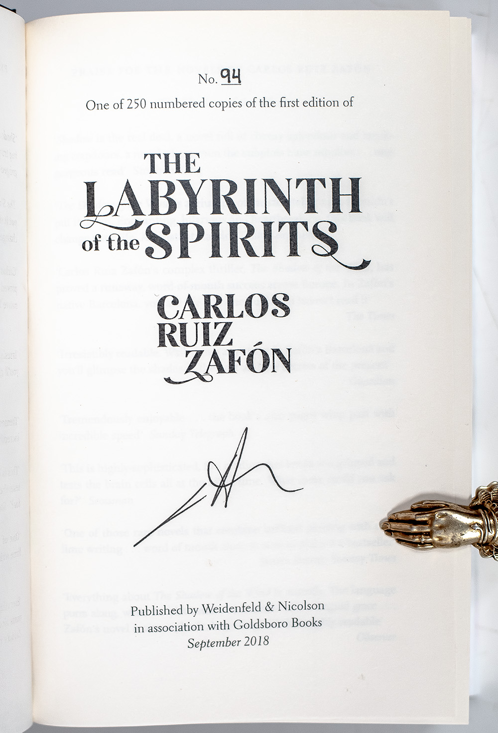 The Labyrinth of the Spirits.