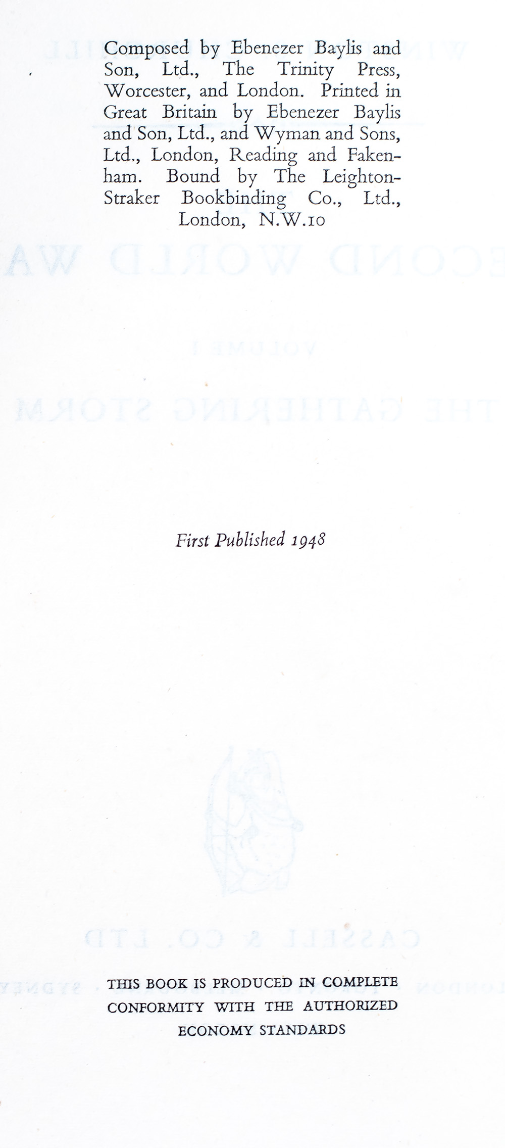 The Second World War. Volume I: The Gathering Storm.