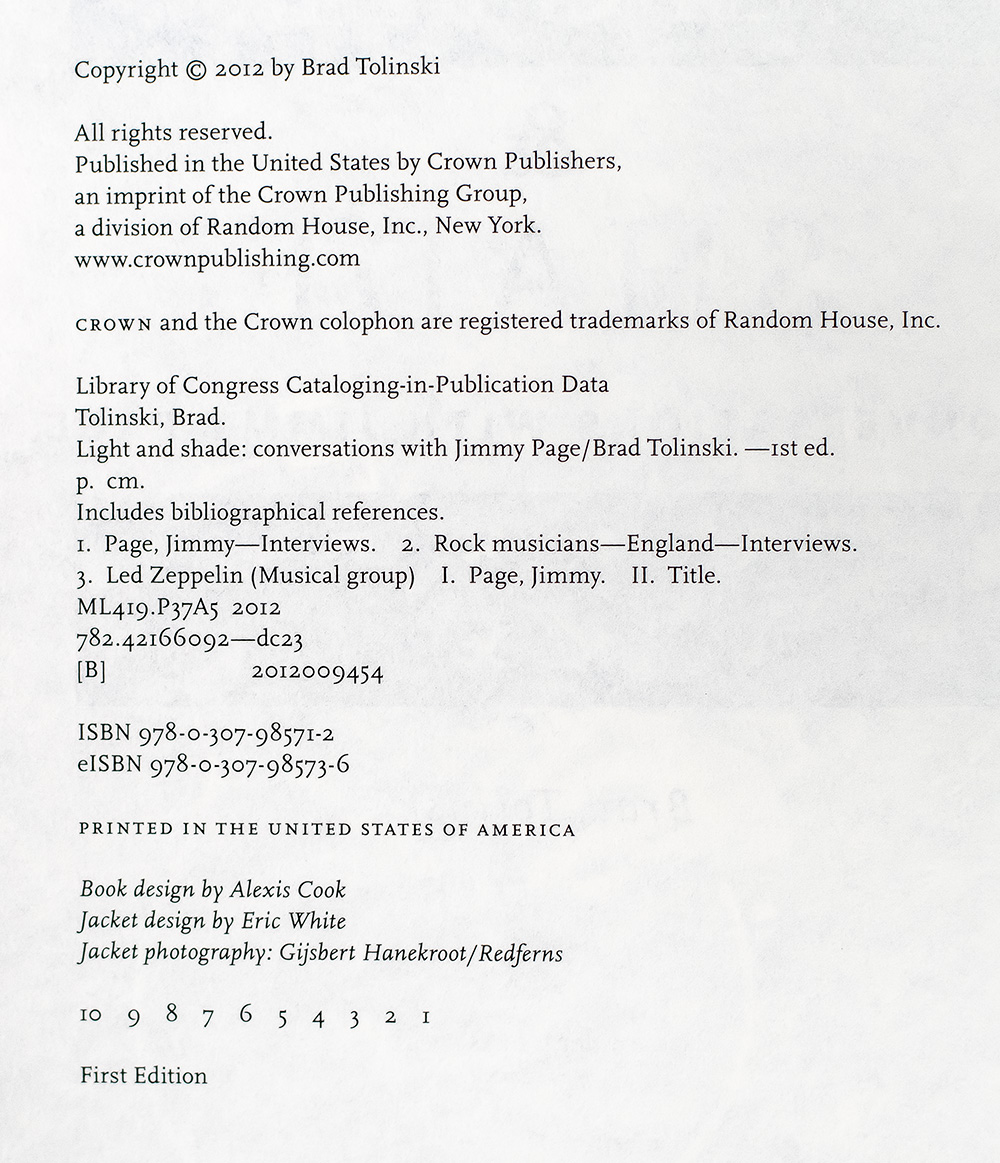 Light & Shade: Conversations with Jimmy Page.