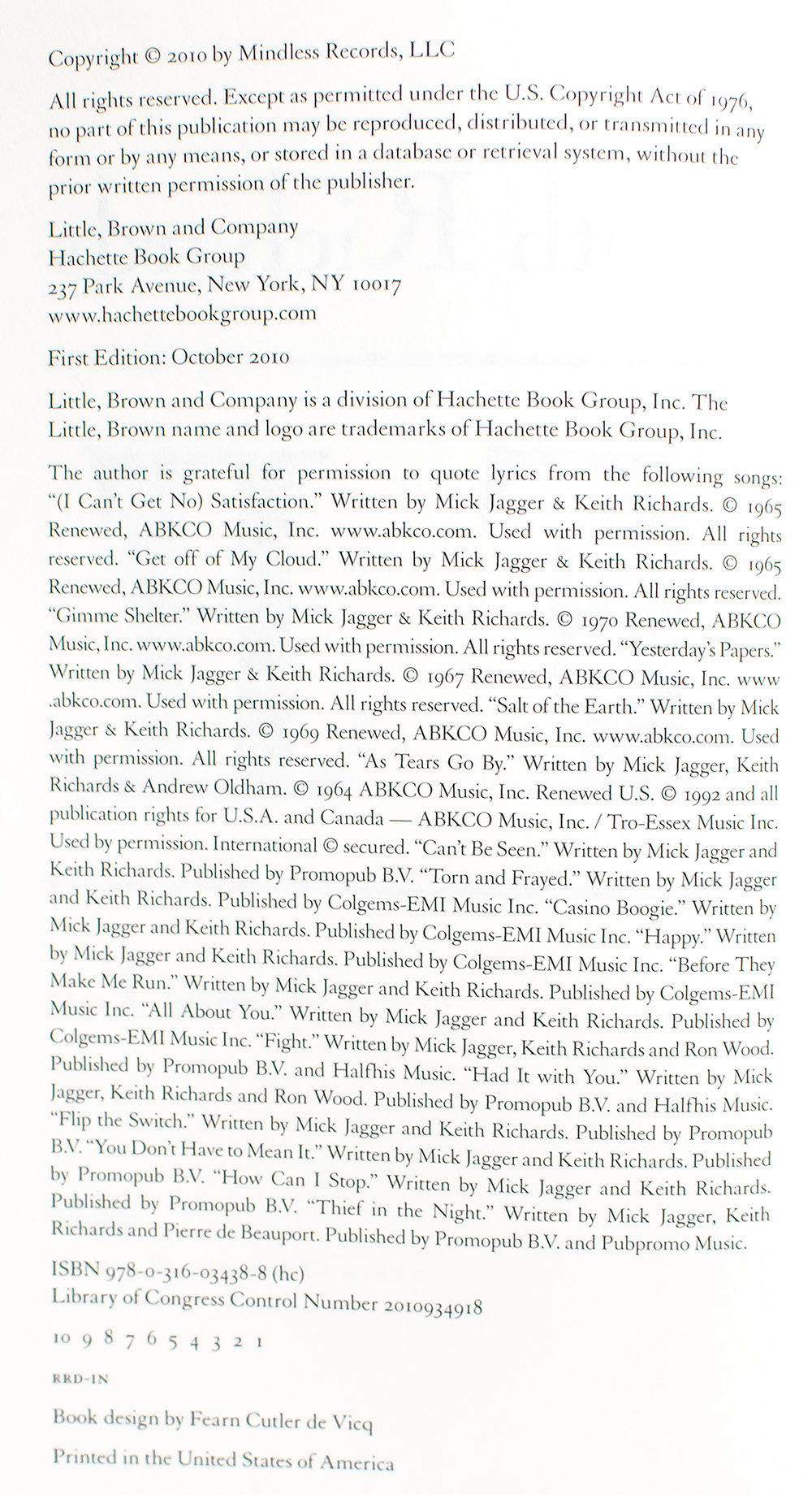 Life: Keith Richards.