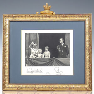 Queen Elizabeth II and Prince Philip Signed Photograph.