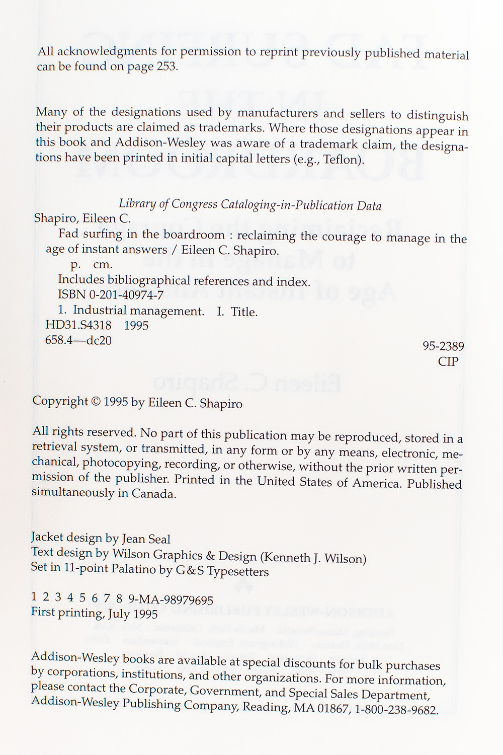 Fad Surfing in the Boardroom: Reclaiming the Courage to Manage in the Age of Instant Answers.