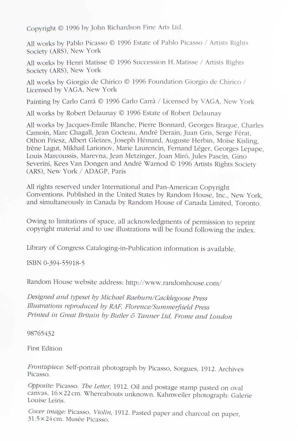 A Life of Picasso Volume II: 1907-1917: The Painter of Modern Life.