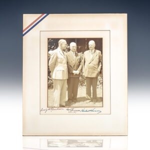 Dwight D. Eisenhower, Herbert Hoover and Harry S. Truman Signed Photograph.