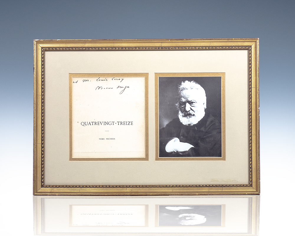 Victor Hugo Inscribed Title Page.
