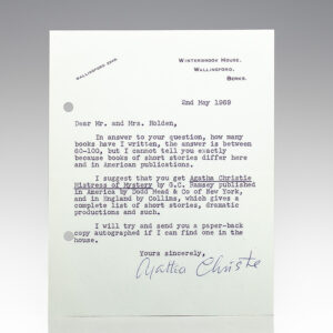 Typed Letter Signed by Agatha Christie