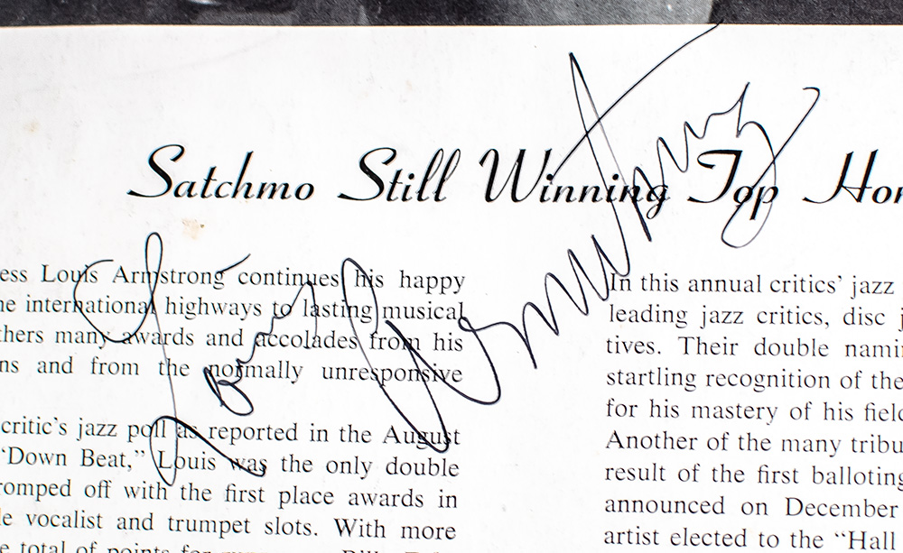 Louis Armstrong Group Signed Concert Program.