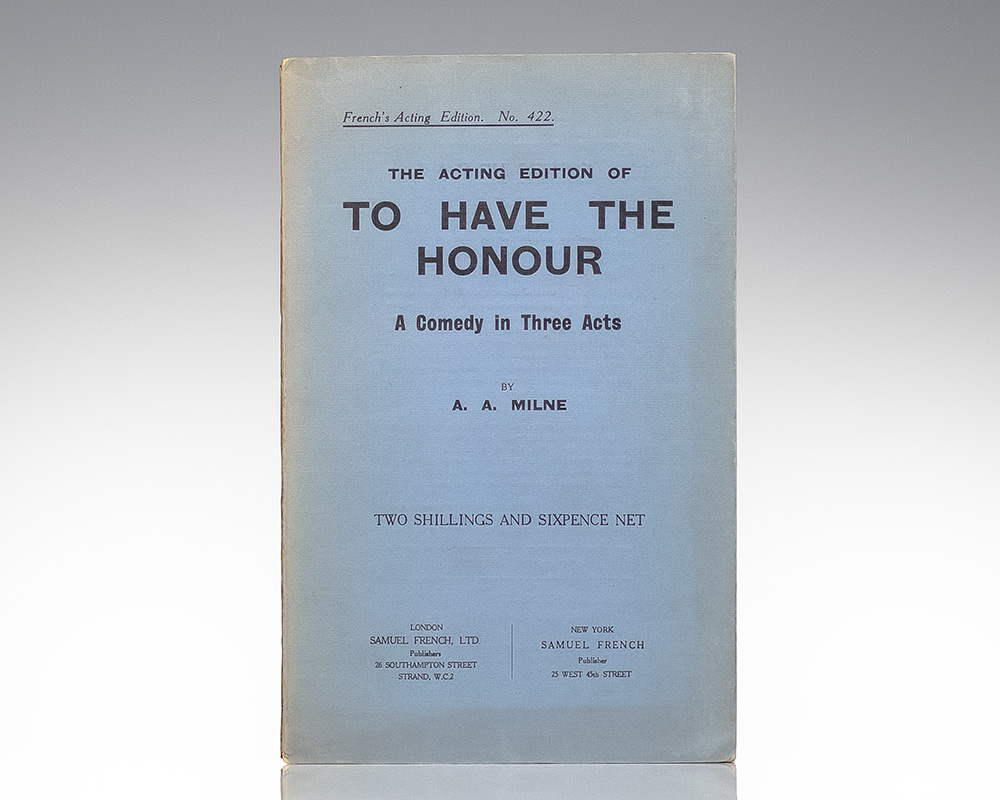 Ten Plays: Mr. Pim Passes By: A Comedy in Three Acts, The Stepmother: A Play in One Act, Wurzel-Flummery: A Comedy in One Act, The Romantic Age: A Comedy in Three Acts, The Artist: A Duologue, The Camberley Triangle: A Comedy in One Act, To Have the Honour: A Comedy in Three Acts, The Man in the Bowler Hat: A Terribly Exciting Affair, The Boy Comes Home: A Comedy in One Act, Ariadne, or Business First: A Comedy in Three Acts.