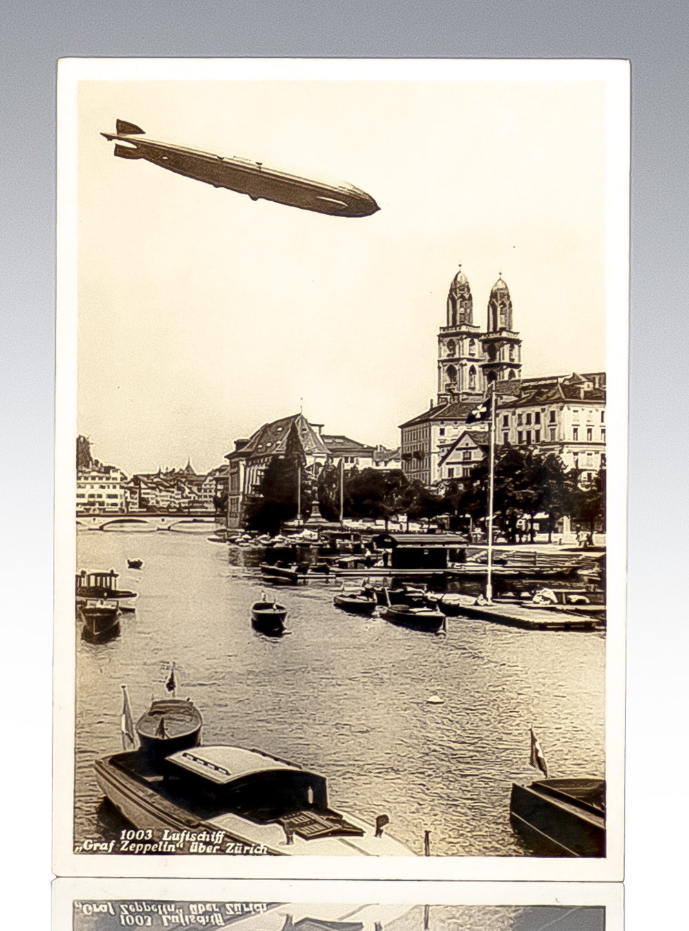 Ferdinand von Zeppelin Autograph Postcard Signed.