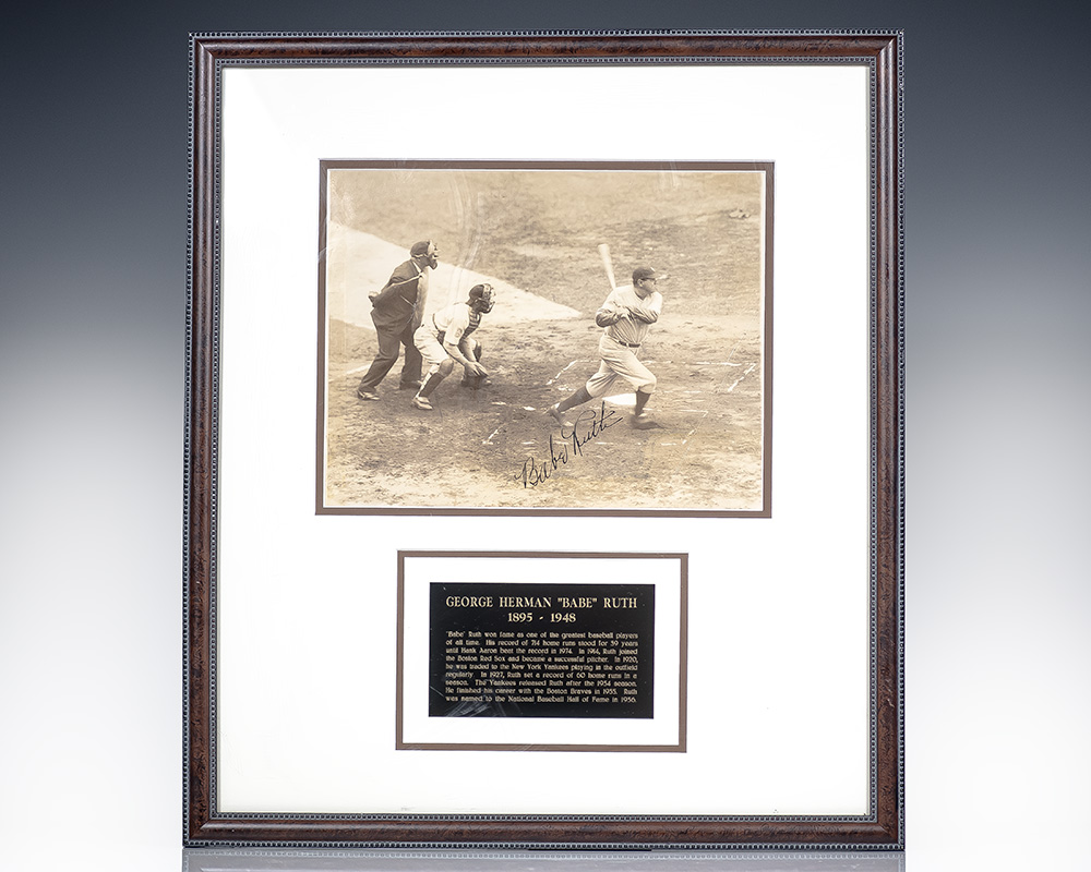 George Herman ‘Babe’ Ruth Signed Photograph.