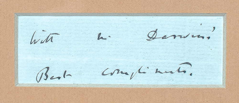 Charles Darwin Autograph.