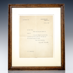 Winston S. Churchill Typed Letter Signed.