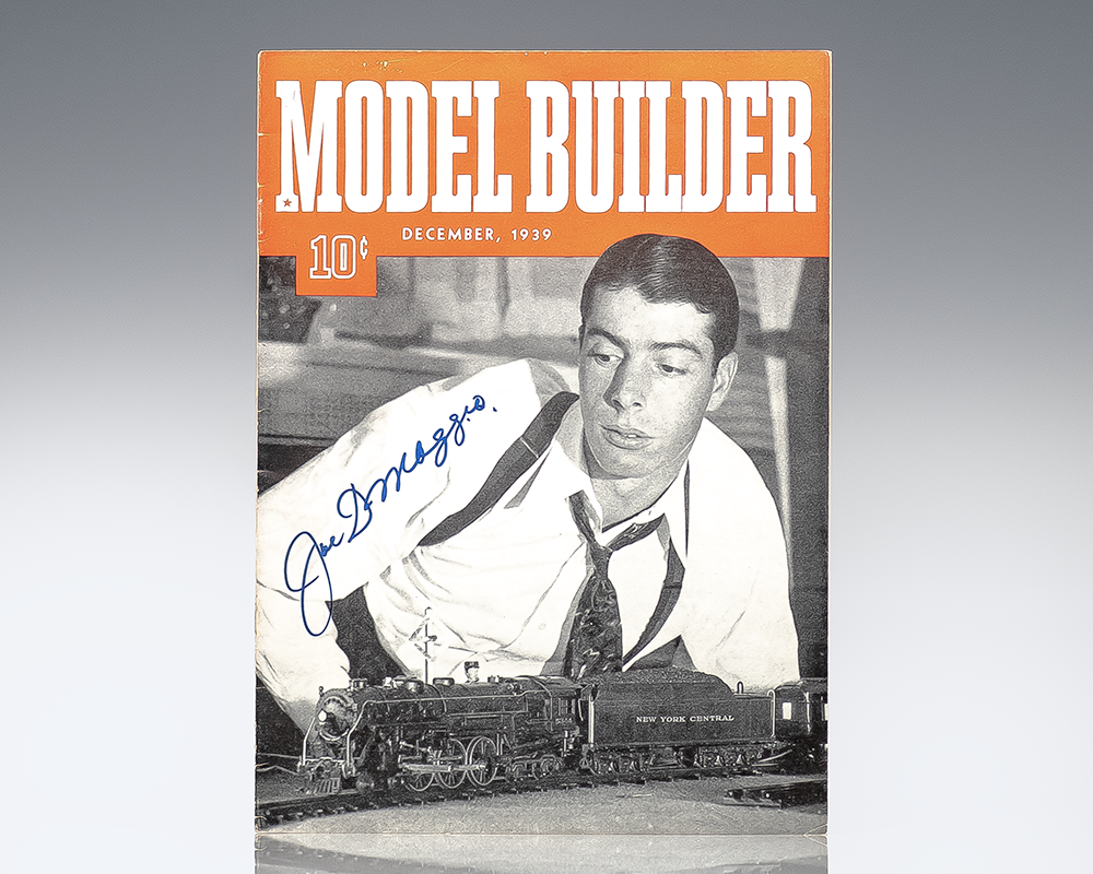 Joe DiMaggio Signed Model Builder Magazine.