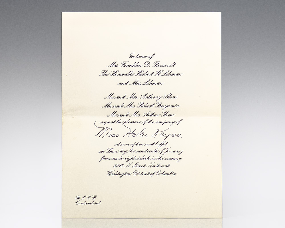 President John F. Kennedy Inaugural Event Invitations.