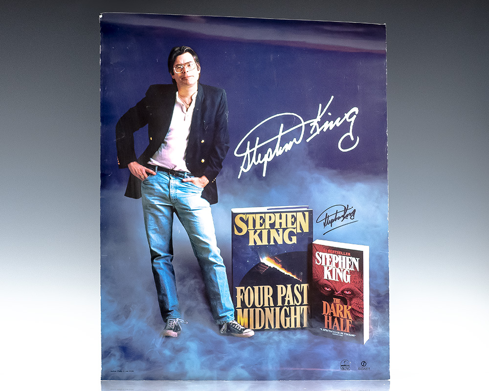 The Dark Half and Four Past Midnight Stephen King Signed Promotional Poster.