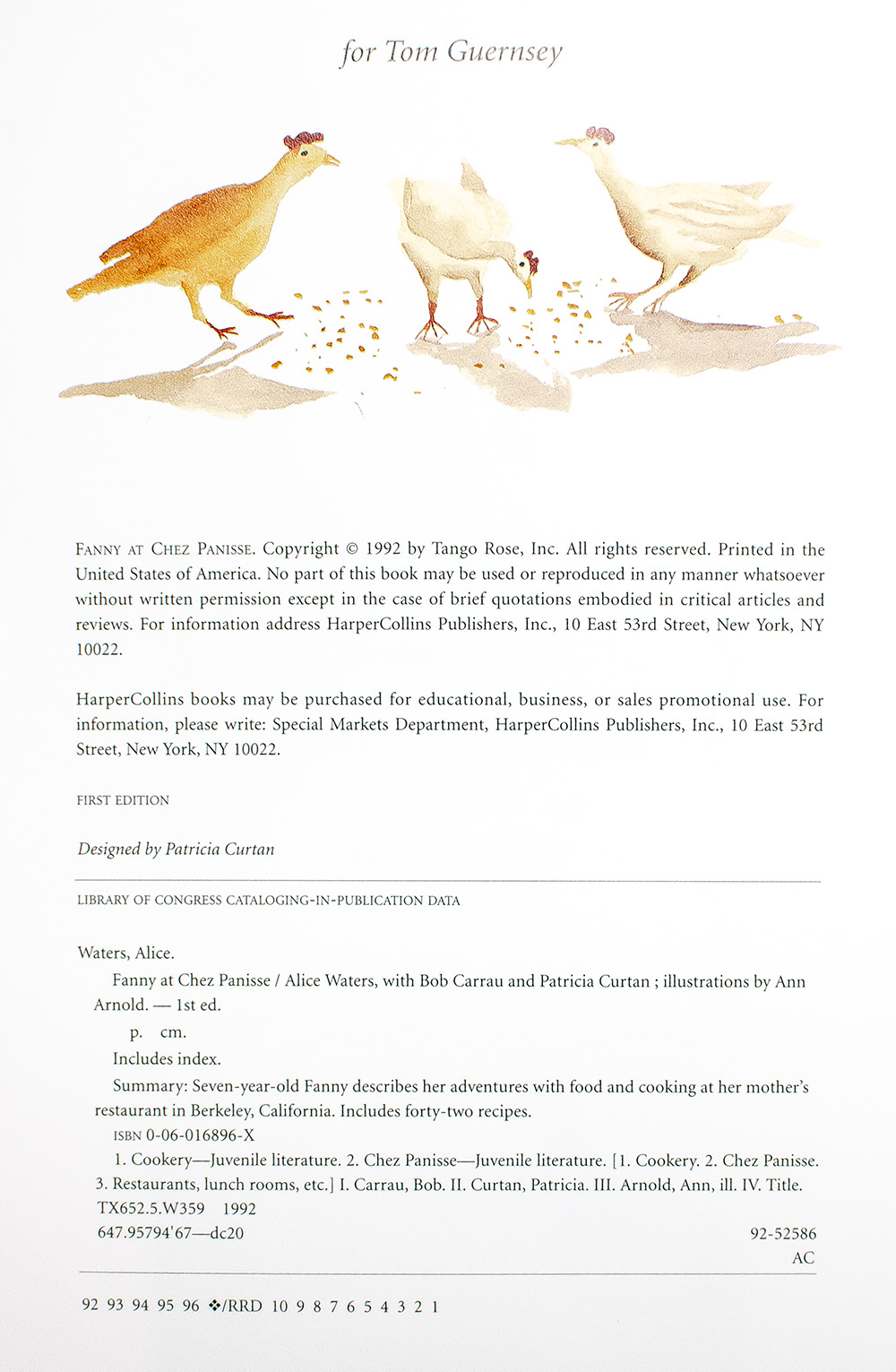 Fanny at Chez Panisse: A Child's Restaurant Adventures With 46 Recipes.