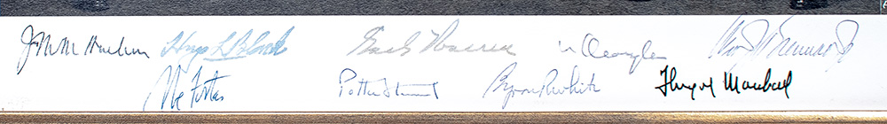 Warren Court Signed Photograph.