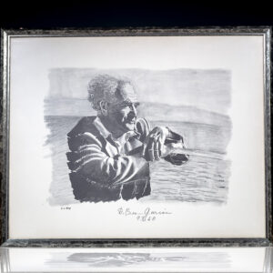David Ben-Gurion Signed S.L. Kaye Sketch.